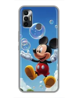 Чехол для TECNO Spark 7 (KF6n) с картинкой «Mickey и мыльные пузыри» Чехол для TECNO Spark 7 (KF6n) с картинкой «Mickey и мыльные пузыри»