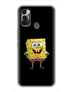 Чехол для TECNO Spark 7 (KF6n) с картинкой «Классический Губка Боб»