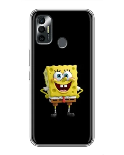 Чехол для TECNO Spark 7 (KF6n) с картинкой «Классический Губка Боб»