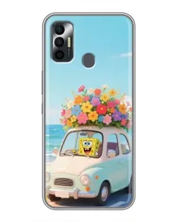 Чехол для TECNO Spark 7 (KF6n) с картинкой «Автомобильное путешествие»