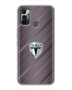 Чохол для TECNO Spark 7 (KF6n) з картинкою «Металева текстура Tesla»