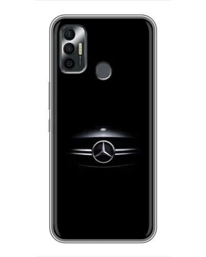 Чехол для TECNO Spark 7 (KF6n) с картинкой «Mercedes — абстрактные линии»
