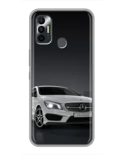 Чехол для TECNO Spark 7 (KF6n) с картинкой «Mercedes AMG GT Silver»