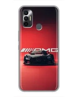Чехол для TECNO Spark 7 (KF6n) с картинкой «Mercedes AMG — красная линия»