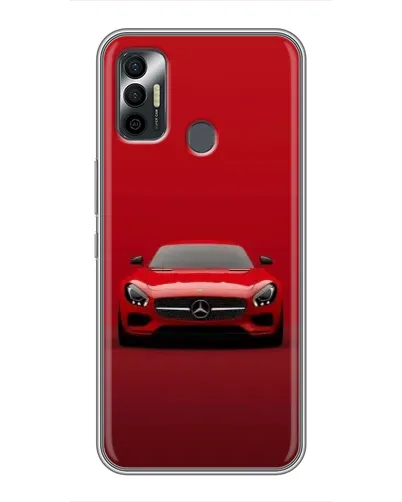 Чехол для TECNO Spark 7 (KF6n) с картинкой «Красный Mercedes AMG»