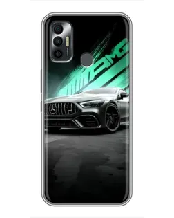 Чехол для TECNO Spark 7 (KF6n) с картинкой «Темный Mercedes AMG»