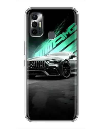 Чехол для TECNO Spark 7 (KF6n) с картинкой «Темный Mercedes AMG»