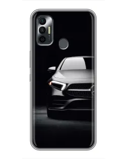 Чехол для TECNO Spark 7 (KF6n) с картинкой «Свет фар Mercedes»