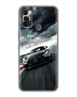 Чехол для TECNO Spark 7 (KF6n) с картинкой «Гоночный Mercedes AMG»