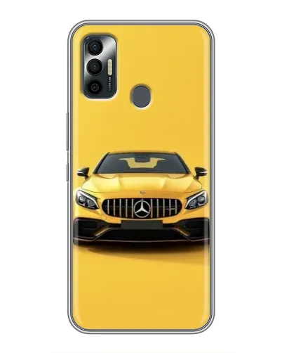 Чехол для TECNO Spark 7 (KF6n) с картинкой «Желтый Mercedes GT»