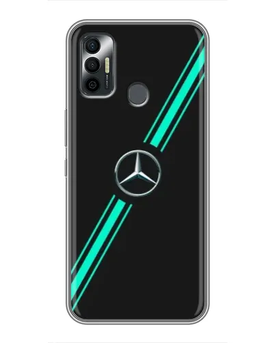 Чехол для TECNO Spark 7 (KF6n) с картинкой «Спортивные линии Mercedes» Чехол для TECNO Spark 7 (KF6n) с картинкой «Спортивные линии Mercedes»