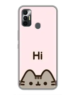 Чехол для TECNO Spark 7 (KF6n) с картинкой «Пушин говорит Hi» Чехол для TECNO Spark 7 (KF6n) с картинкой «Пушин говорит Hi»