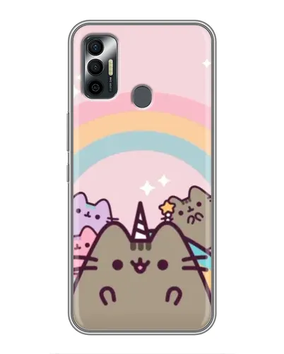 Чехол для TECNO Spark 7 (KF6n) с картинкой «Единорог Pusheen»