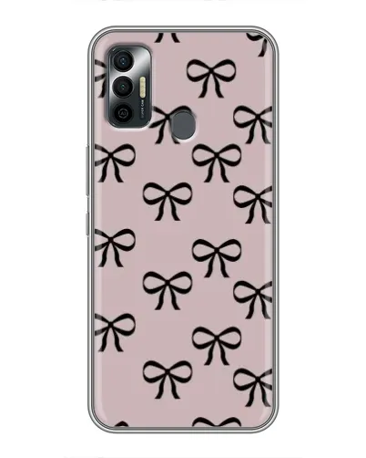 Чехол для TECNO Spark 7 (KF6n) с картинкой «Черные бантики» Чехол для TECNO Spark 7 (KF6n) с картинкой «Черные бантики»