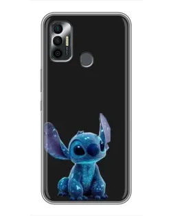 Чохол для TECNO Spark 7 (KF6n) з картинкою «Стіч на чорному»