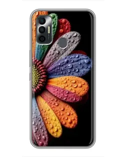 Чехол для TECNO Spark 7 (KF6n) с картинкой «Радужный цветок»