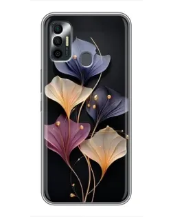 Чехол для TECNO Spark 7 (KF6n) с картинкой «Лиловые цветы грации»