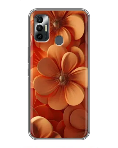 Чехол для TECNO Spark 7 (KF6n) с картинкой «Оранжевый макро цветок»
