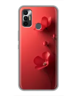 Чехол для TECNO Spark 7 (KF6n) с картинкой «Маковые соцветия»