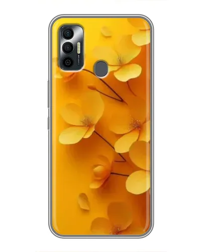 Чехол для TECNO Spark 7 (KF6n) с картинкой «Золотые лепестки»