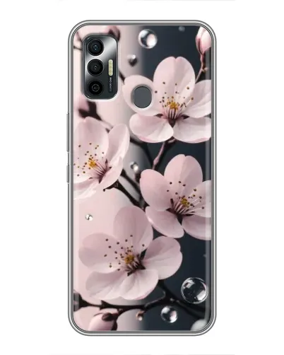 Чехол для TECNO Spark 7 (KF6n) с картинкой «Нежная сакура и капли» Чехол для TECNO Spark 7 (KF6n) с картинкой «Нежная сакура и капли»