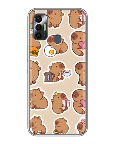 Чехол для TECNO Spark 7 (KF6n) с картинкой «Капибары паттерн» Чехол для TECNO Spark 7 (KF6n) с картинкой «Капибары паттерн»
