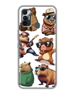 Чехол для TECNO Spark 7 (KF6n) с картинкой «Крутые капибары музыканты» Чехол для TECNO Spark 7 (KF6n) с картинкой «Крутые капибары музыканты»