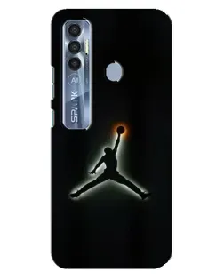 Чехол для TECNO Spark 7 Pro с картинкой «Jordan Gradient Logo»