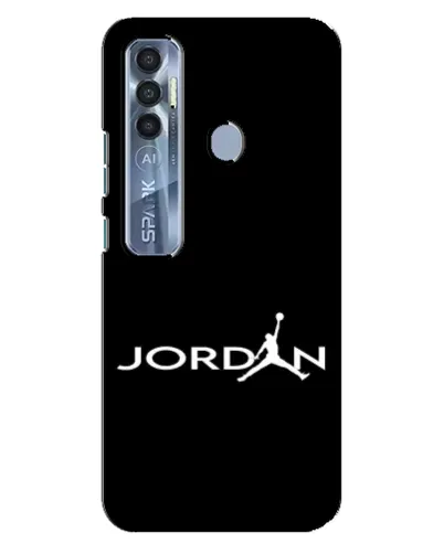 Чехол для TECNO Spark 7 Pro с картинкой «Jordan White Logo»