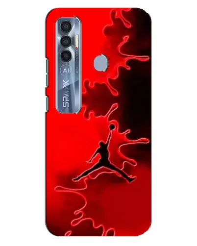Чехол для TECNO Spark 7 Pro с картинкой «Jordan Red Smoke»