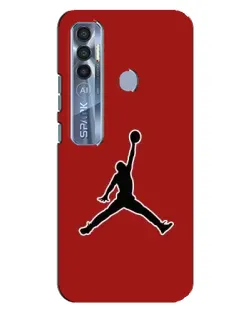 Чехол для TECNO Spark 7 Pro с картинкой «Jordan Red Back»