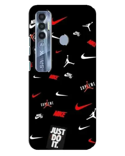 Чехол для TECNO Spark 7 Pro с картинкой «Nike Mix Pattern»