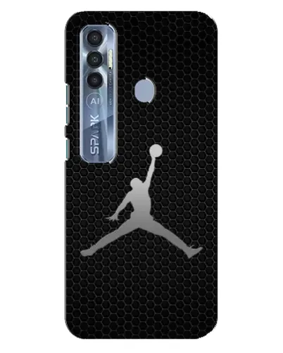 Чехол для TECNO Spark 7 Pro с картинкой «Jordan Dark Carbon»