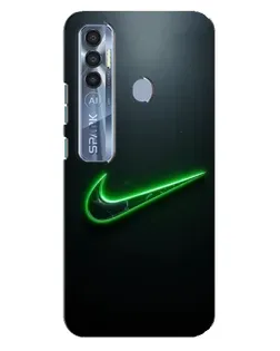 Чехол для TECNO Spark 7 Pro с картинкой «Неоновый контур Nike» Чехол для TECNO Spark 7 Pro с картинкой «Неоновый контур Nike»