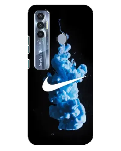 Чехол для TECNO Spark 7 Pro с картинкой «Nike и синий дым» Чехол для TECNO Spark 7 Pro с картинкой «Nike и синий дым»