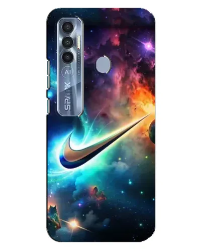 Чехол для TECNO Spark 7 Pro с картинкой «Космический Nike Swoosh» Чехол для TECNO Spark 7 Pro с картинкой «Космический Nike Swoosh»