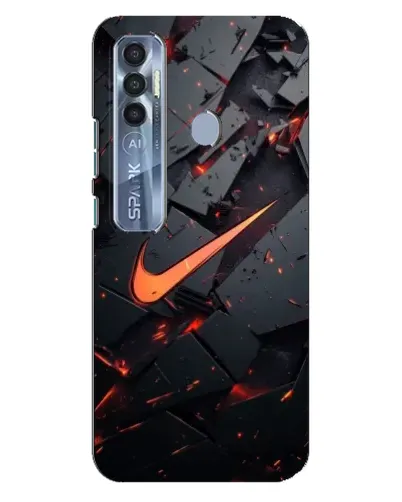Чехол для TECNO Spark 7 Pro с картинкой «Nike — эффект разломов» Чехол для TECNO Spark 7 Pro с картинкой «Nike — эффект разломов»