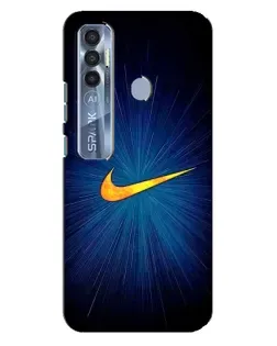 Чехол для TECNO Spark 7 Pro с картинкой «Синий пульс Nike» Чехол для TECNO Spark 7 Pro с картинкой «Синий пульс Nike»