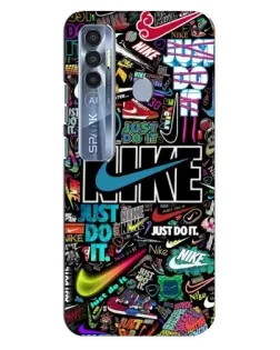 Чехол для TECNO Spark 7 Pro с картинкой «Яркий коллаж Nike» Чехол для TECNO Spark 7 Pro с картинкой «Яркий коллаж Nike»