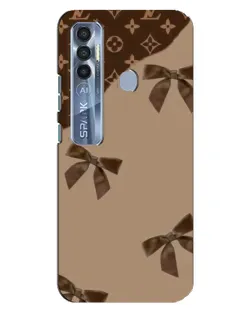 Чехол для TECNO Spark 7 Pro с картинкой «LV — кофейный атлас»