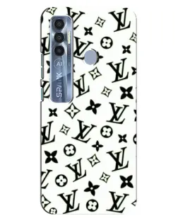 Чехол для TECNO Spark 7 Pro с картинкой «Монохромный хаос LV»