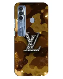 Чехол для TECNO Spark 7 Pro с картинкой «Камуфляжный Louis Vuitton»