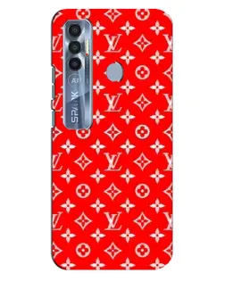 Чехол для TECNO Spark 7 Pro с картинкой «Яркий паттерн LV»