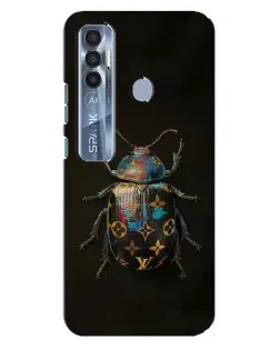 Чехол для TECNO Spark 7 Pro с картинкой «LV — мраморный принт»