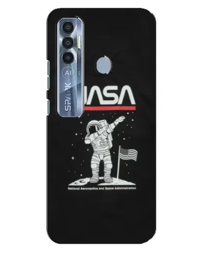 Чехол для TECNO Spark 7 Pro с картинкой «NASA — шагаем по Луне» Чехол для TECNO Spark 7 Pro с картинкой «NASA — шагаем по Луне»