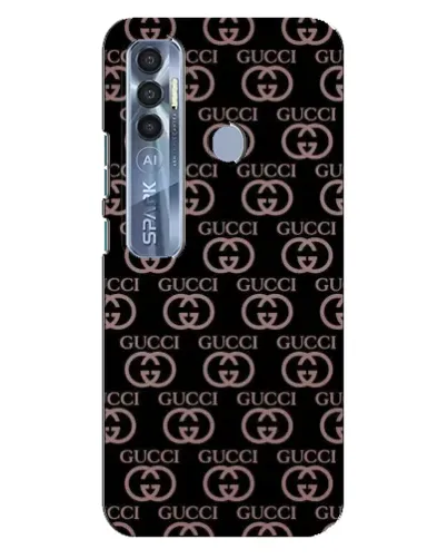 Чехол для TECNO Spark 7 Pro с картинкой «Классическая монограмма Gucci»