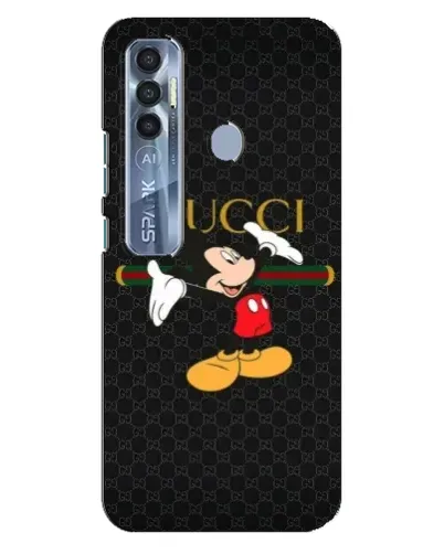 Чехол для TECNO Spark 7 Pro с картинкой «Микки Маус Gucci»
