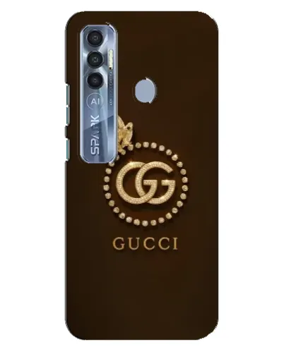 Чехол для TECNO Spark 7 Pro с картинкой «Gucci — золотая бабочка»