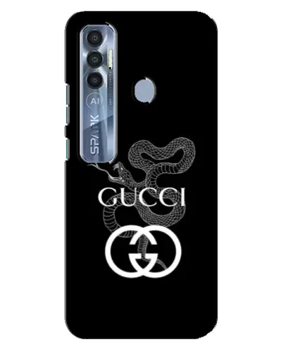 Чехол для TECNO Spark 7 Pro с картинкой «Gucci — серебряная змея»