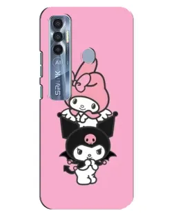 Чохол для TECNO Spark 7 Pro з картинкою «My Melody та Kuromi» Чохол для TECNO Spark 7 Pro з картинкою «My Melody та Kuromi»
